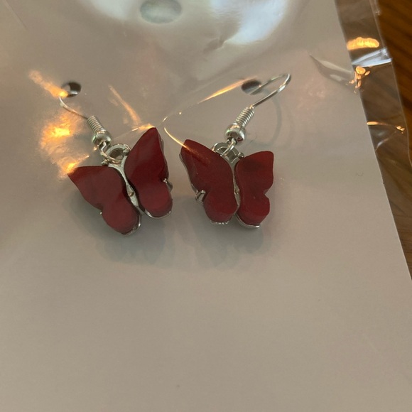 “Red Butterfly” earrings. - Picture 3 of 3